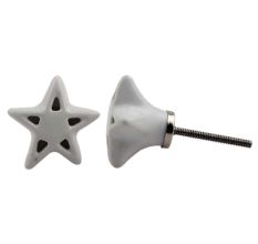 White Star Ceramic Knob